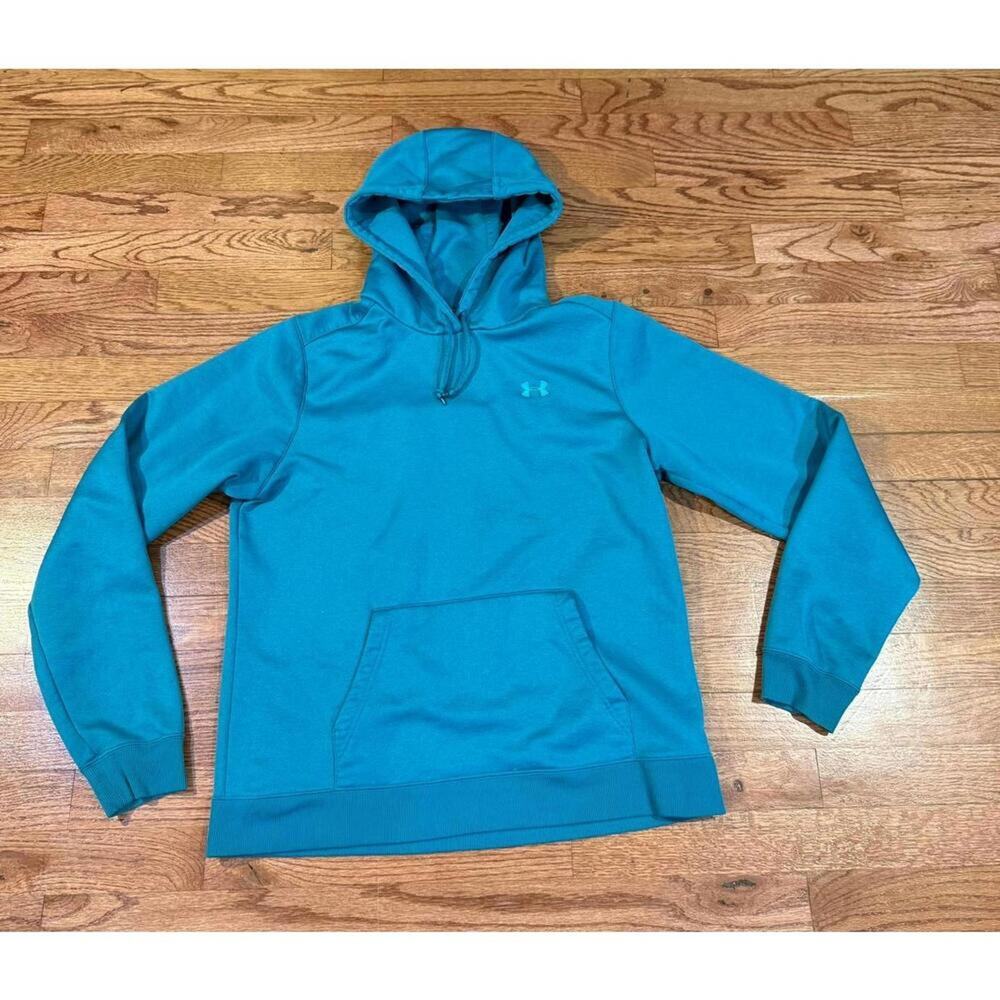 Under Armour Teal Blue Fleece Pullover Hoodie Men’s Size Large